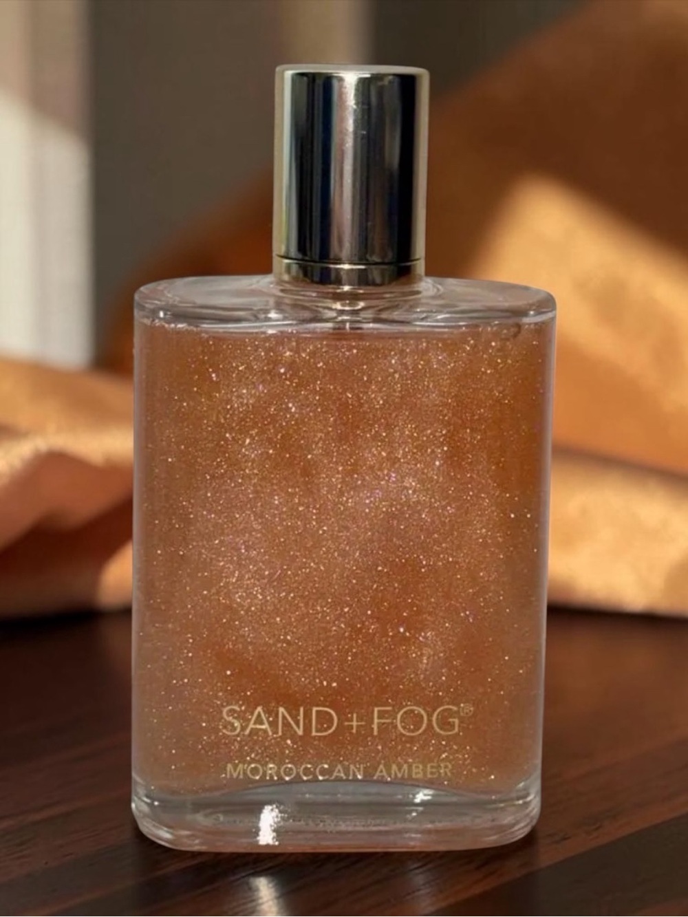 Sand + Fog Moroccan Amber Shimmering Body Oil Spray - Golden Bronze